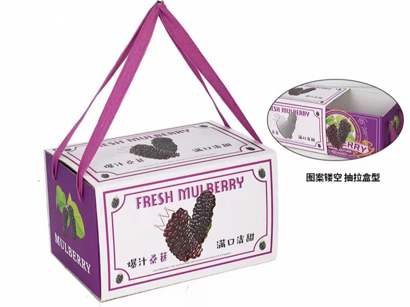 成都水果包装盒制作厂家：水果桑葚包装盒设计突出其属性，增加包装的趣味和互动性（一）