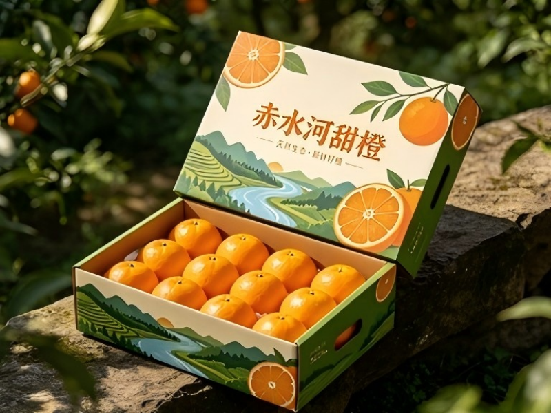赤水河甜橙礼盒定制精髓，专业脐橙水果礼品盒设计赋能鲜果品质（二）