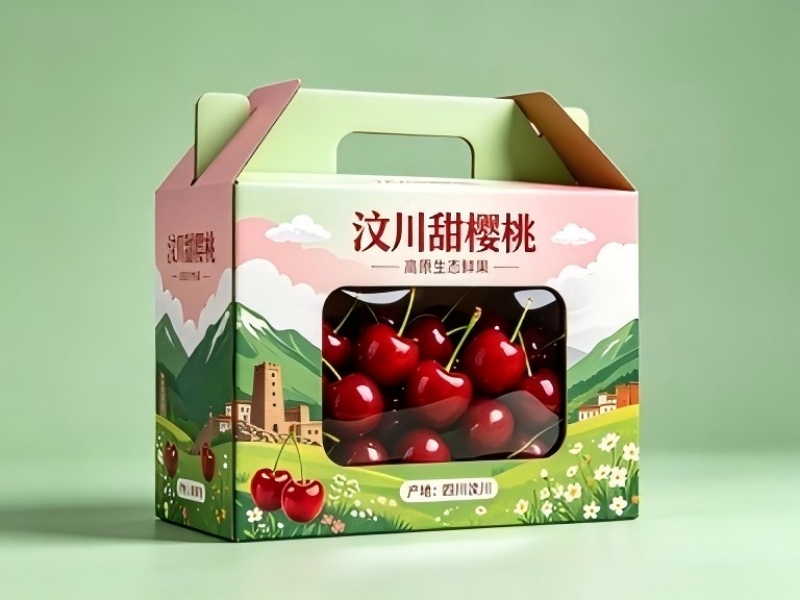 成都包装厂：汶川甜樱桃包装盒定制 高原鲜果礼品盒定做（二）