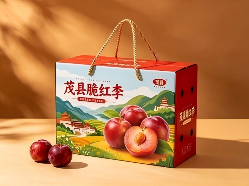 成都包装厂：高原鲜甜伴手礼，茂县脆红李包装盒定制解锁精致送礼方式（二）
