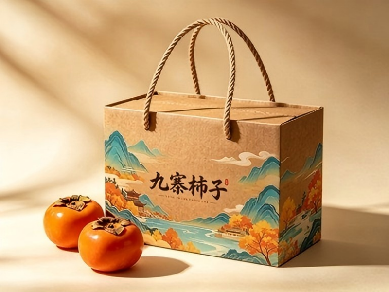 成都礼盒厂:秋日限定好礼,九寨沟柿子礼品盒定制解锁专属馈赠新意(二）