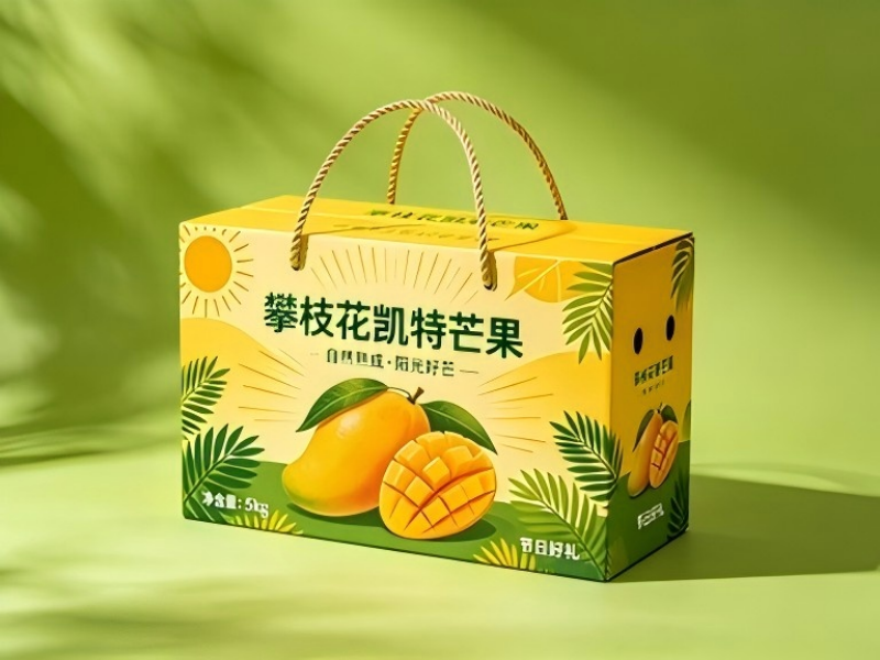 成都包装厂：攀枝花凯特芒果包装盒定制，高端水果礼盒定做设计要点（一）