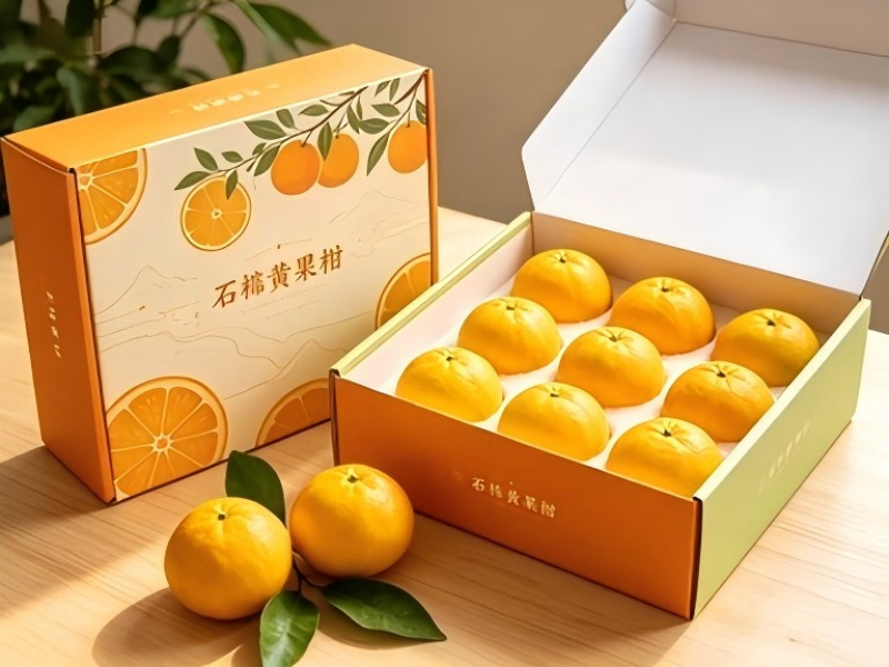 成都包装厂：石棉黄果柑包装盒定制｜柑橘礼品盒彩盒定做（三）