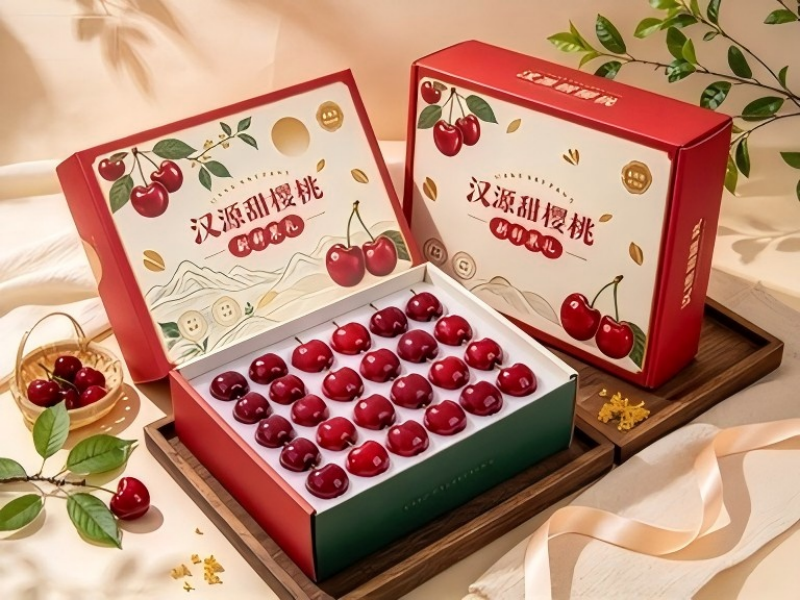 汉源甜樱桃包装盒定制，樱桃礼品盒天地盖定做有哪些优势（三）