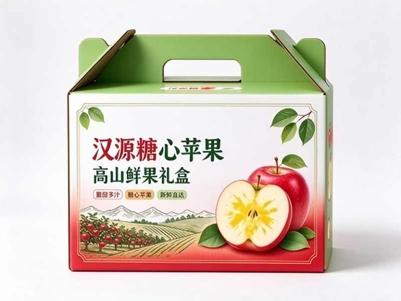 汉源糖心苹果包装盒定做｜鲜果礼盒选型，防震彩盒设计要点（三）