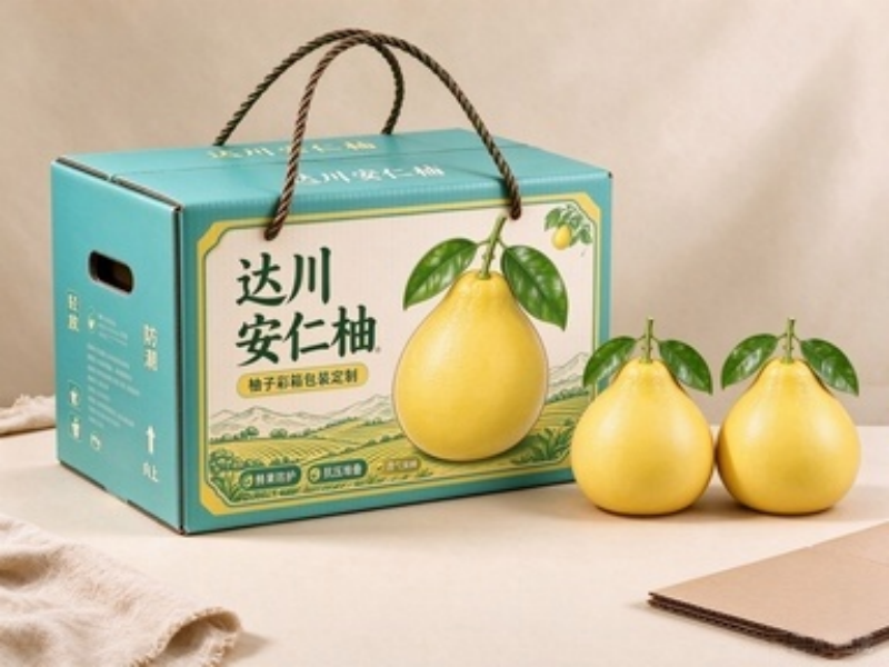 达川安仁柚水果礼盒包装盒定制 柚子彩箱定做(二) 达川安仁柚水果礼盒包装盒定制 柚子彩箱定做(二)