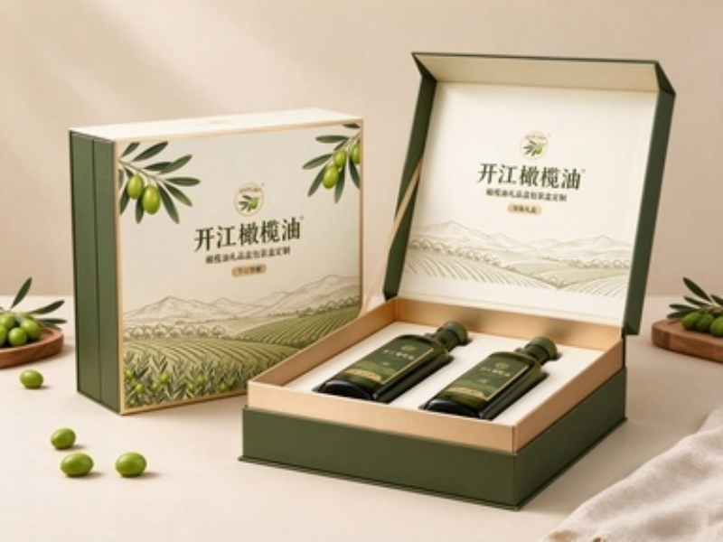 开江橄榄油礼品盒包装盒定制 食用油彩箱定制厂家(三) 开江橄榄油礼品盒包装盒定制 食用油彩箱定制厂家(三)