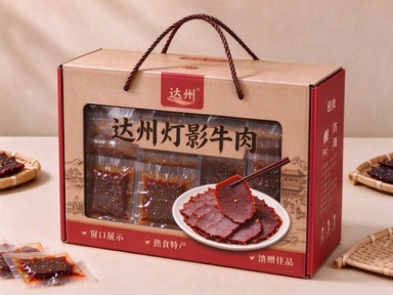 达州灯影牛肉牛肉礼盒包装盒定制 土特产彩盒定做（一）