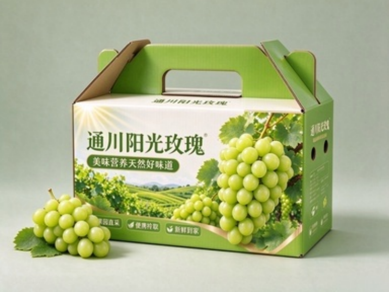 通川阳光玫瑰葡萄礼品包装盒定制，精品葡萄包装盒定做（三）