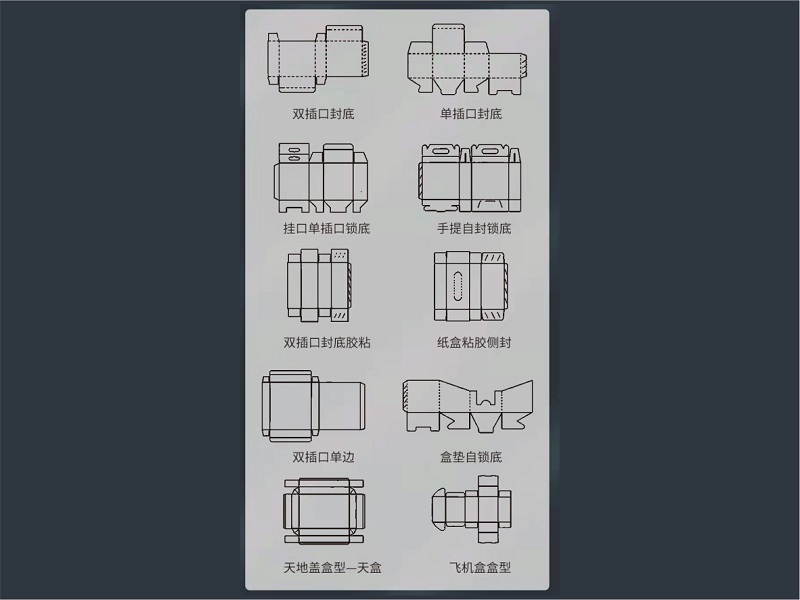 彩色包装盒，彩色包装盒制作，包装盒模版展示图